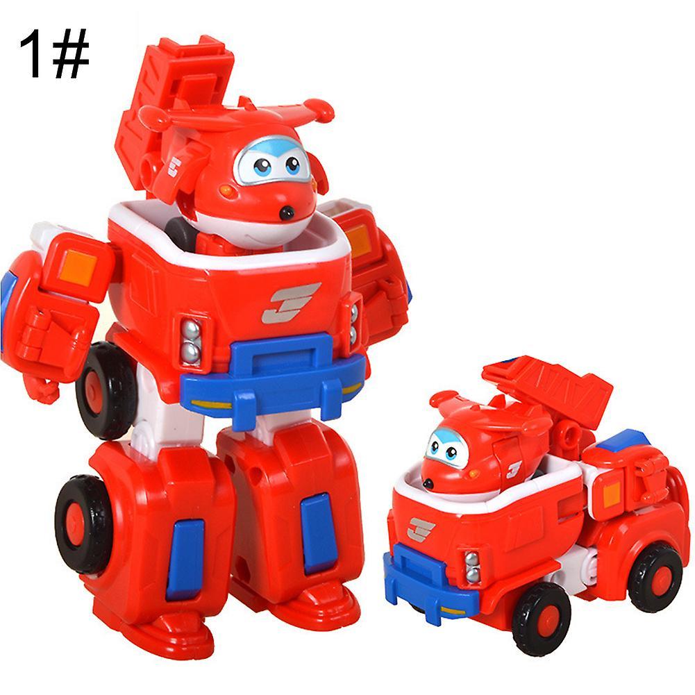 Remorui Super Wings Robot Action Figure Transformable Plane Vehicle Deformation Toy Gift L,Jett