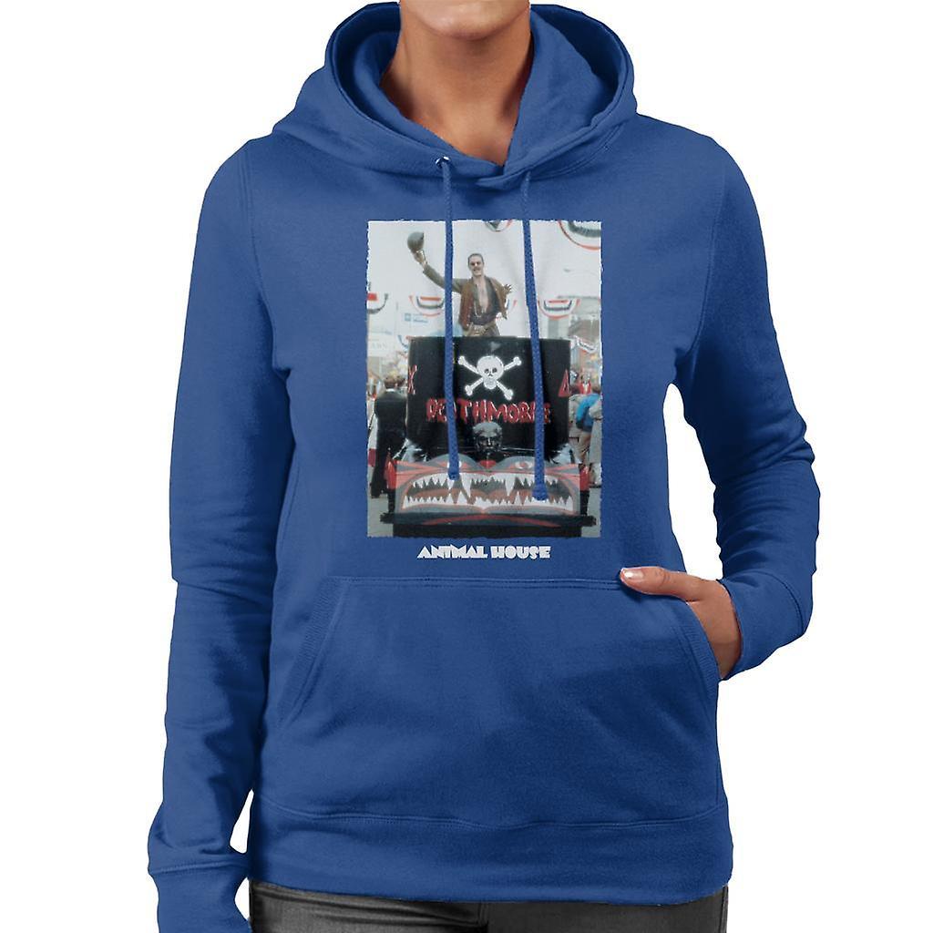 Animal House Deathmobile Parade Women's Hooded Sweatshirt Royal Blue Large