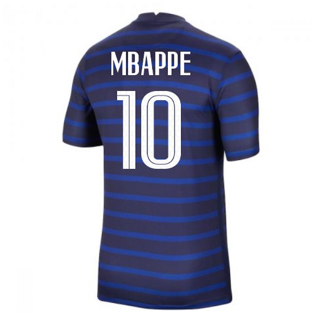 2020-2021 France Home Nike Football Shirt (MBAPPE 10) Navy M