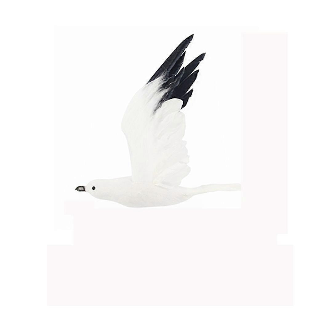 Flye 1PC Fake Artificial Feathered Seagull Decoy Realistic Seagull Garden Decor White