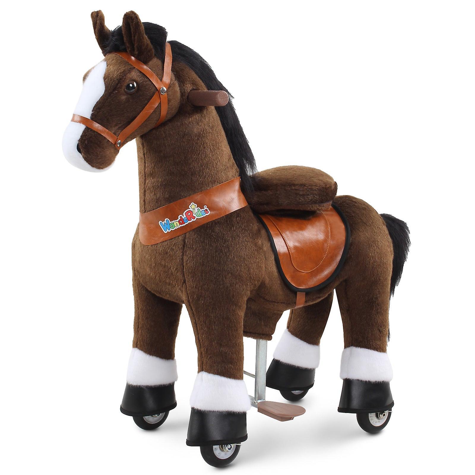 PonyCycle WondeRides Ride-on Toy Size 3 for Age 3-5 Chocolate Horse