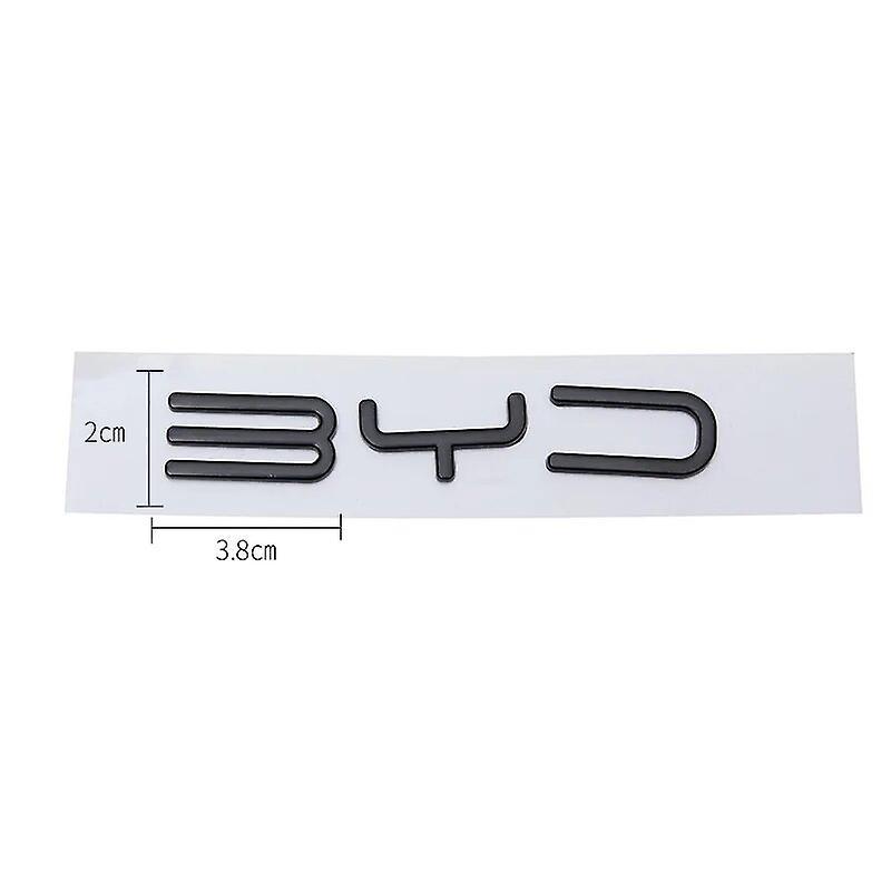 Hikig 3d Metal Black Chrome Logo Byd Letters Emblem Car Fender Badge Trunk Decal For Byd Tang Song Yuan Qin Byd Stikcer Accessories