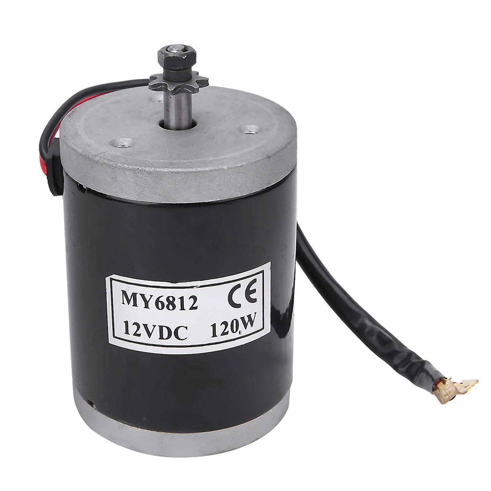 12V 120W High Speed Small Brush Motor with Belt Pulley - Electric Scooter E Bike Accessory