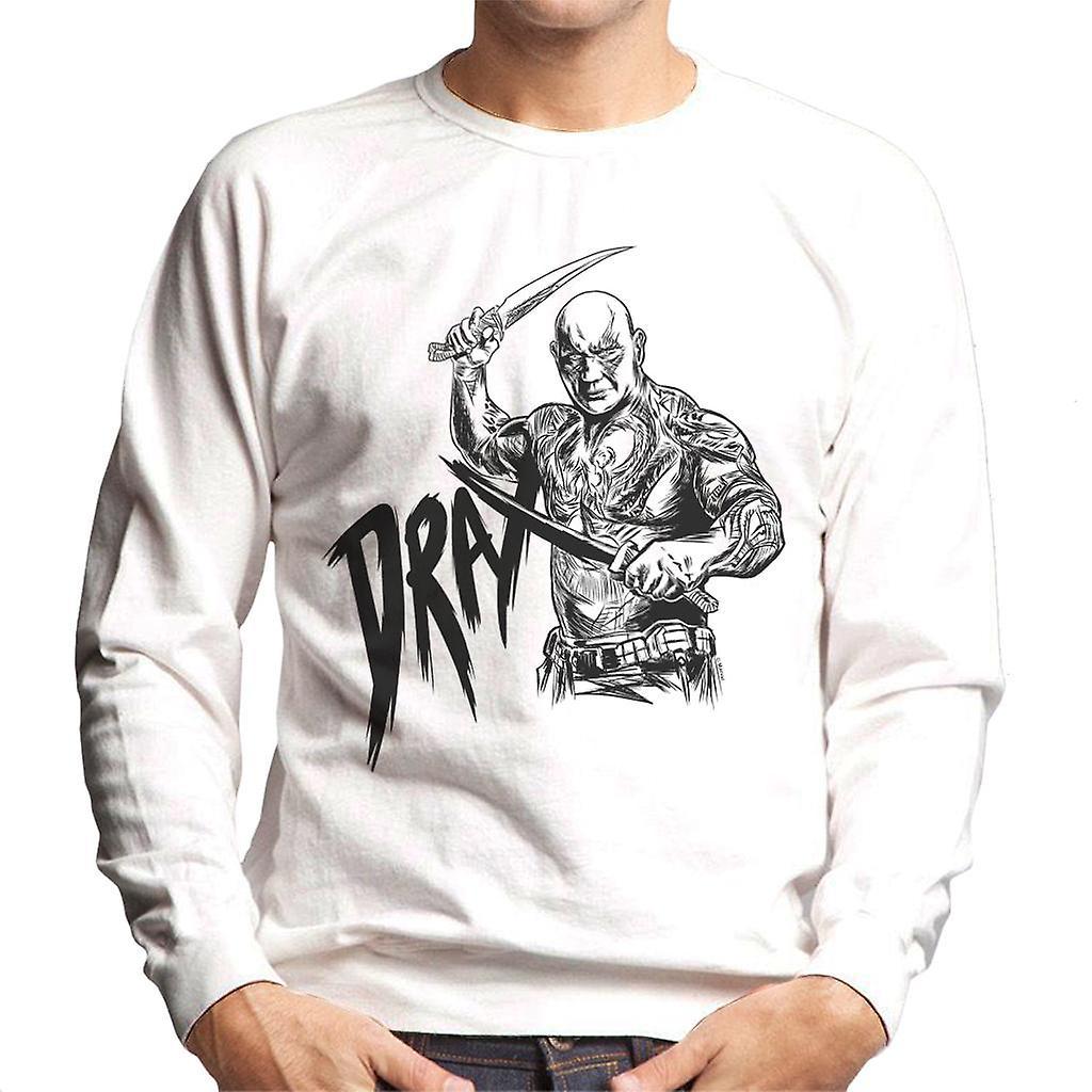 Marvel Guardians Of The Galaxy Vol 2 Drax The Destroyer Men's Sweatshirt White Small