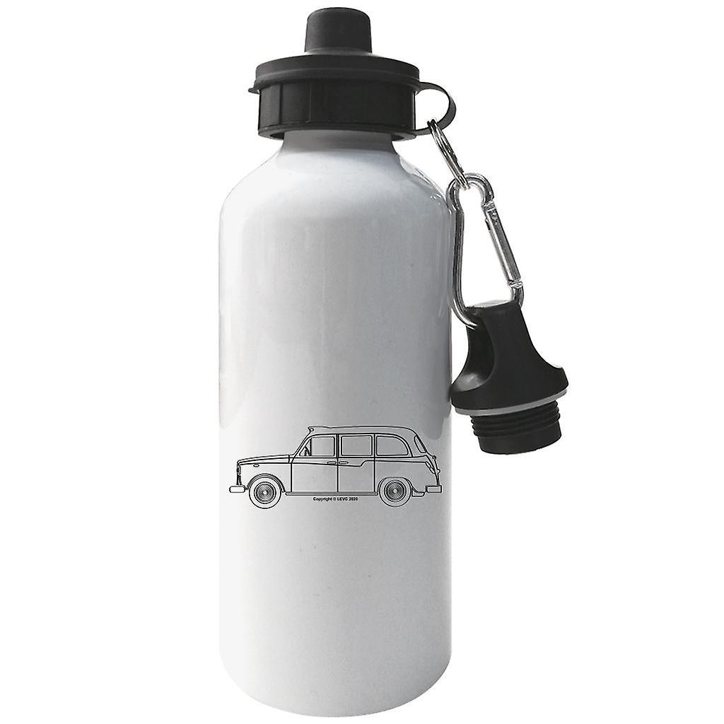 London Taxi Company TX4 Light Outline Aluminium Sports Water Bottle White 600ml