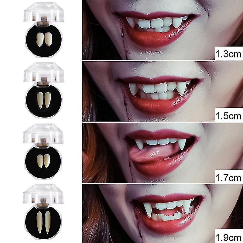 Yuzee 4 Pair Diy Halloween Costume Props Masquerade Party Dentures Vampire Teeth Fangs Hfmqv