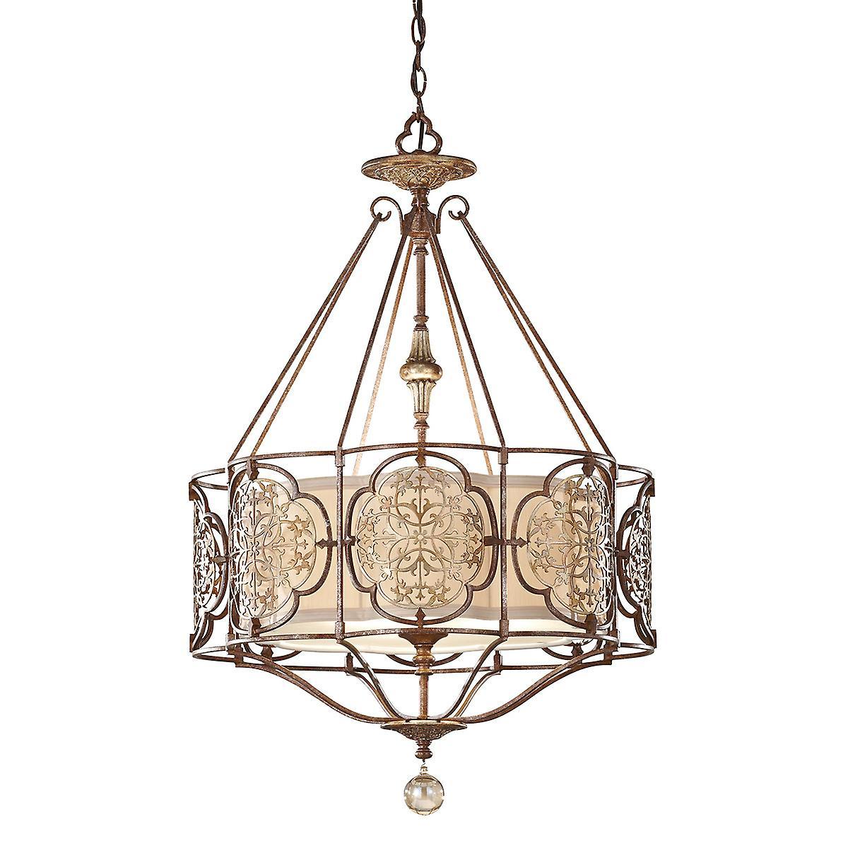 Marcella 3 Light Ceiling Pendant British Bronze E27