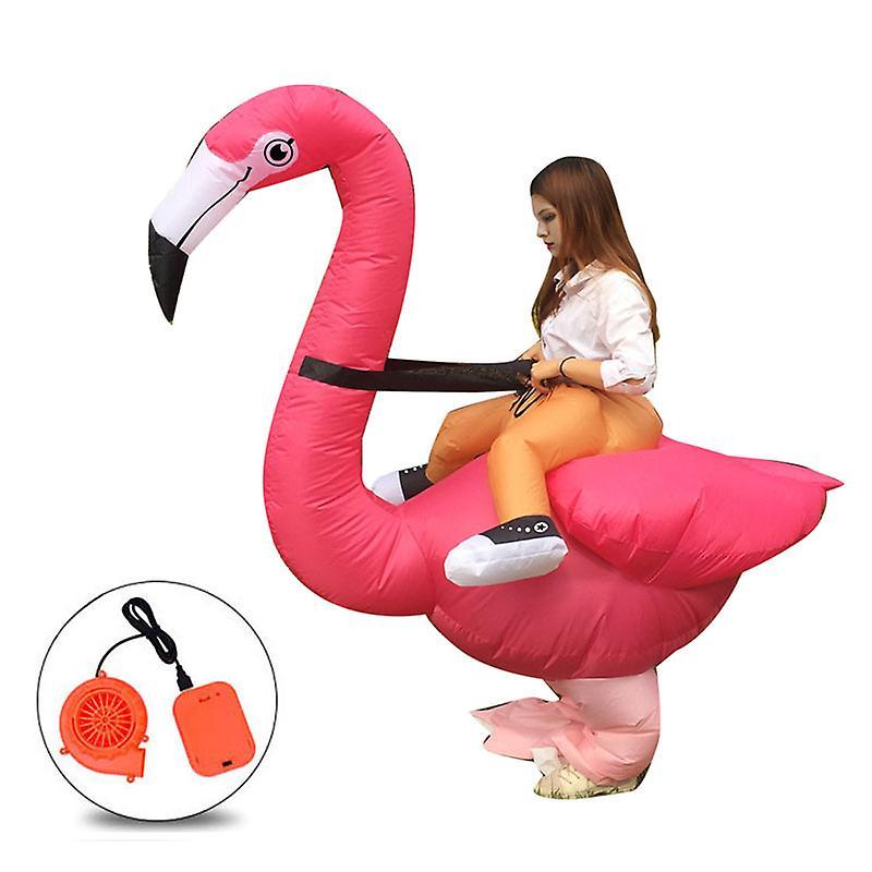 Carrep Carnival Flamingo Inflatable Costume - Funny Cosplay Halloween Costume - For Adult Men And Women - Unisex Dress - Party Inflatable Costume K...