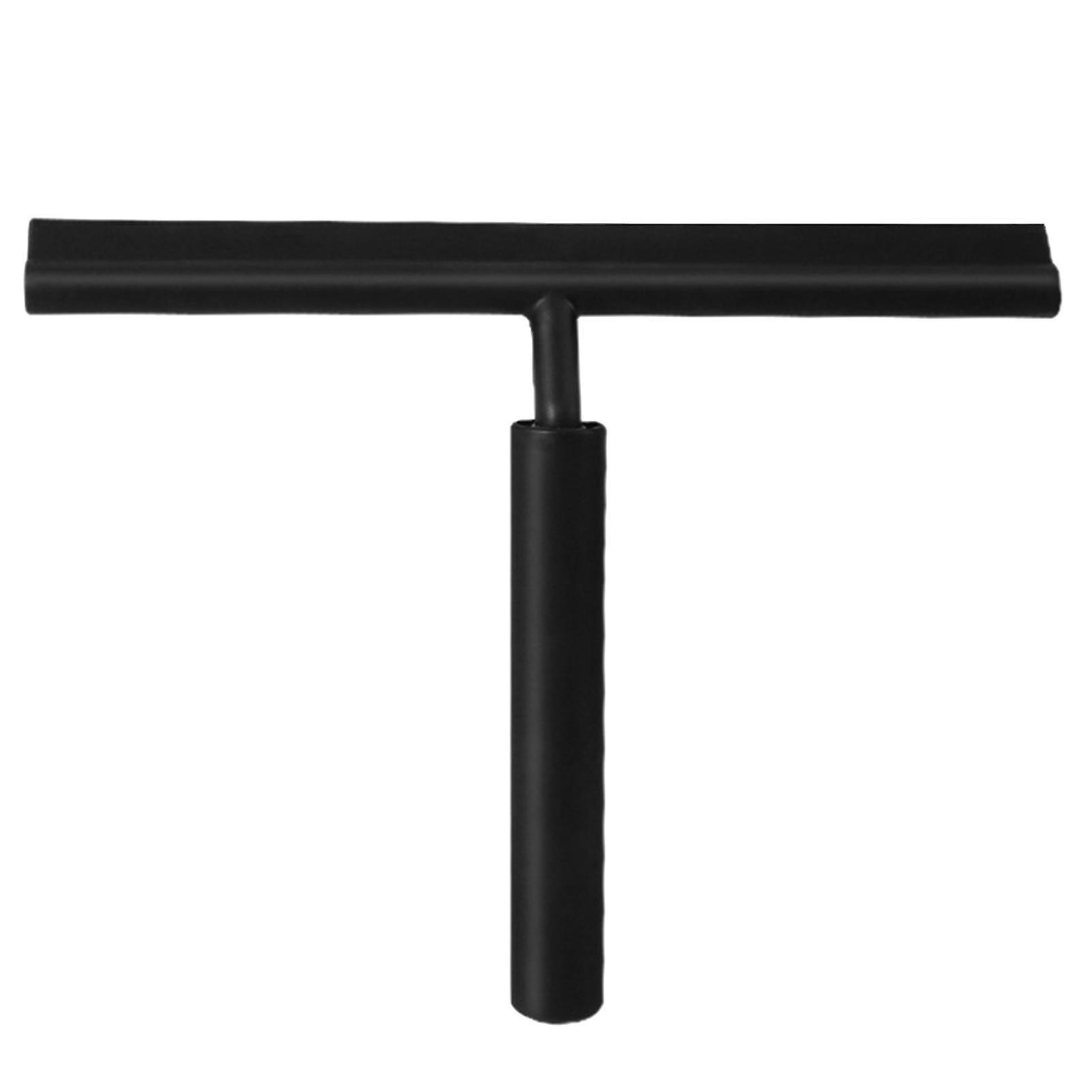 Naievear Window Scraper Extendable With Anti-slip Grip Long Handle Non-drilling Bathroom Silicone Shower Squeegee Black