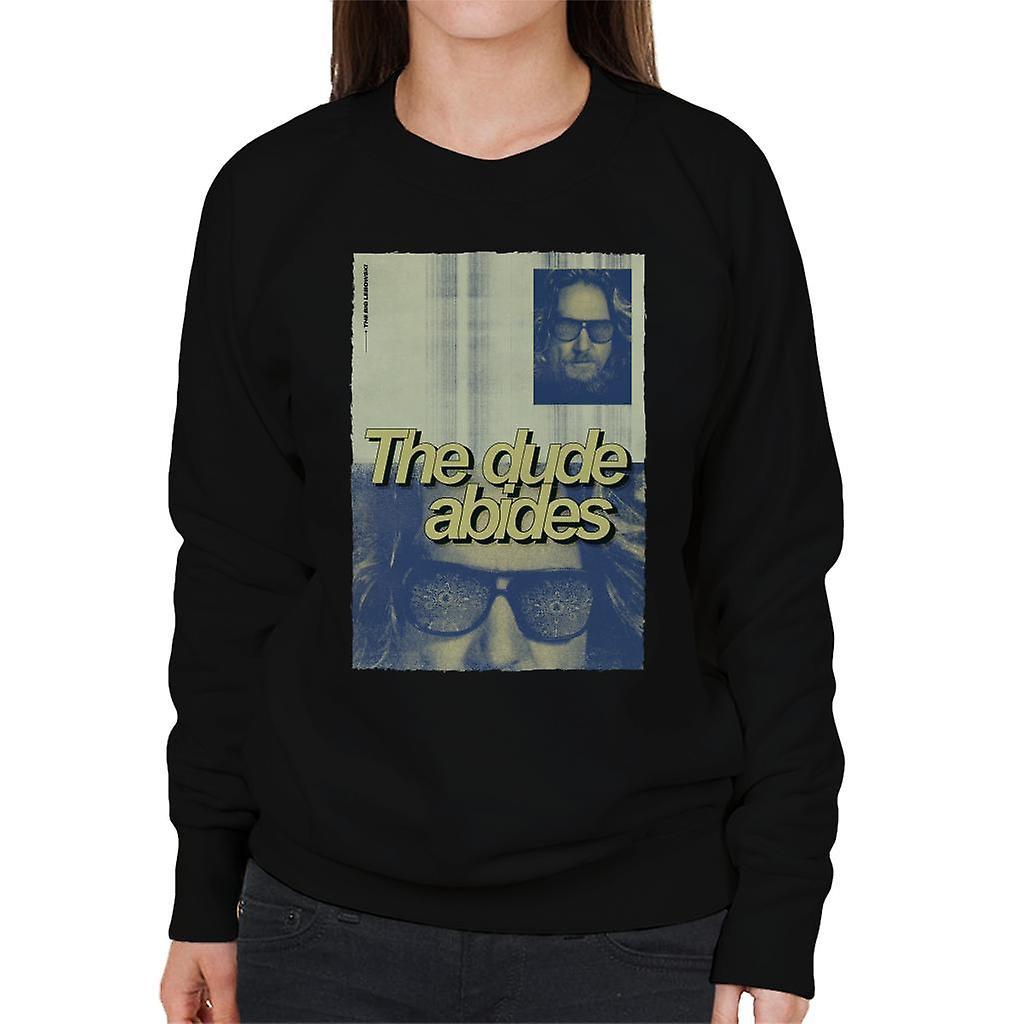 The Big Lebowski The Dude Abides Poster Women's Sweatshirt Black X-Large