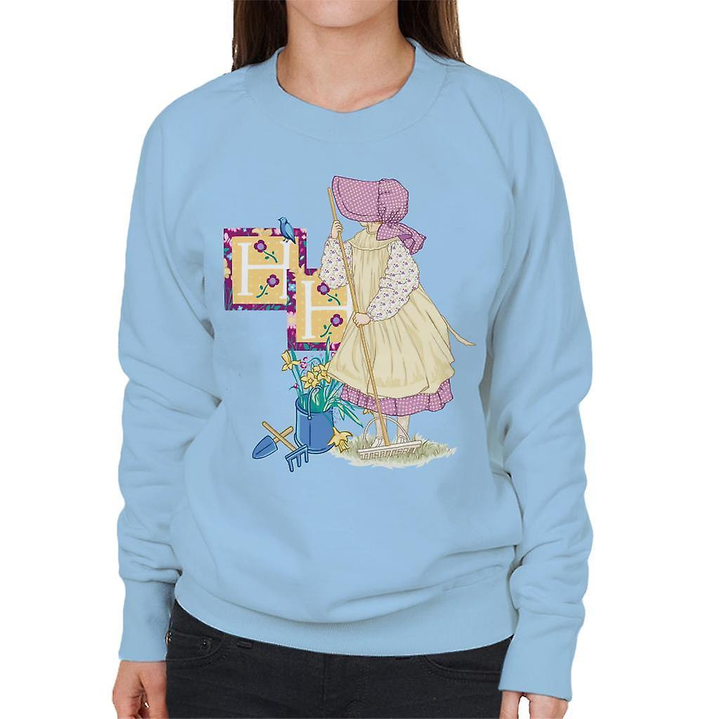 Holly Hobbie Gardening Women's Sweatshirt Sky Blue X-Large