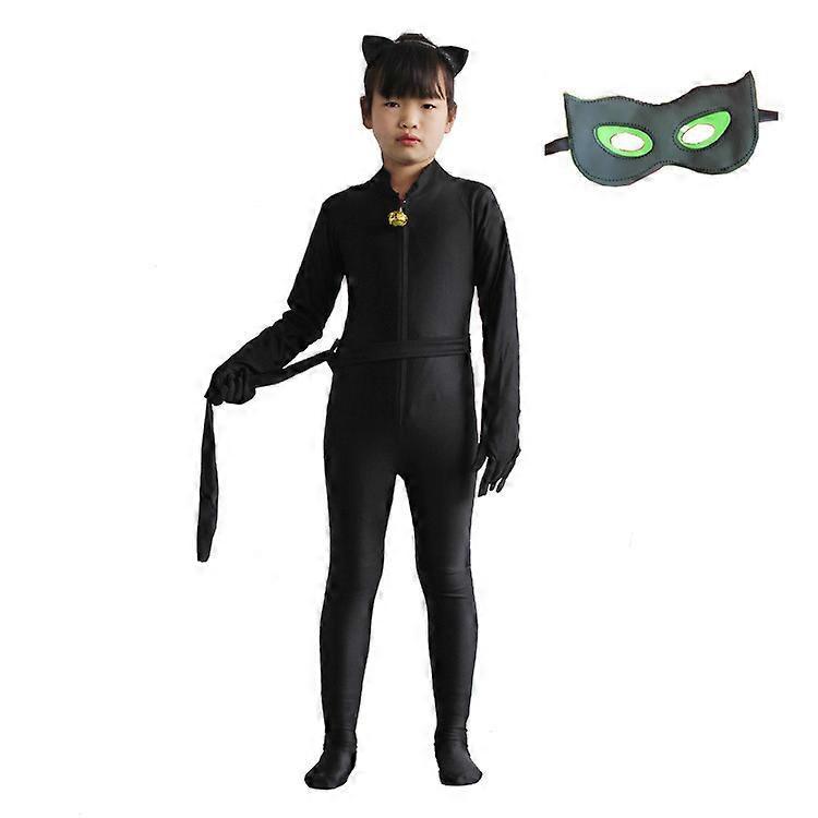 Initially Black Cat Tights Children Costume Fantasia Cosplay Costume M 120-130cm