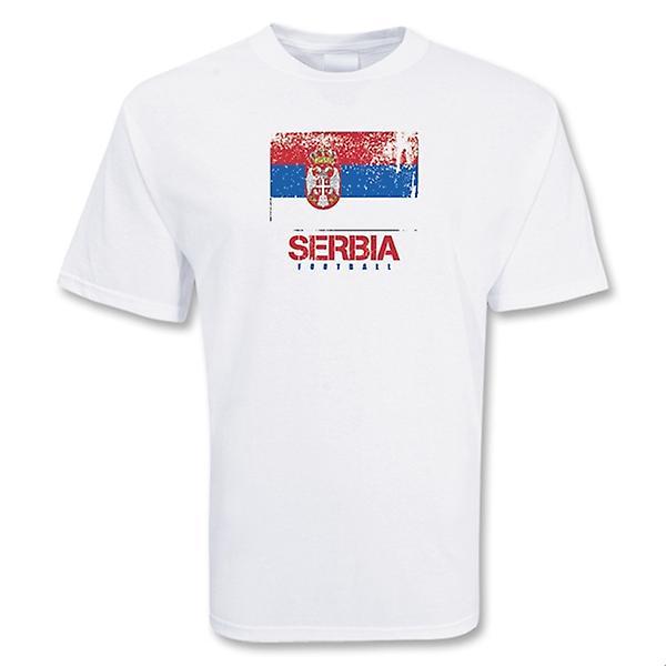 Gildan Serbia Football T-shirt White XXLW