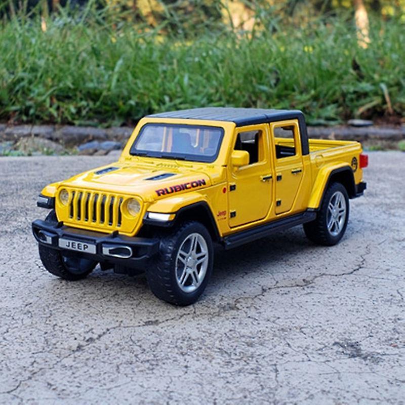 1:32 Jeeps Wrangler Gladiator Alloy Pickup Model Diecasts Metal Toy Off-road Vehicles Car Model Simulation Collection Kids Gift Toy Cars Yellow