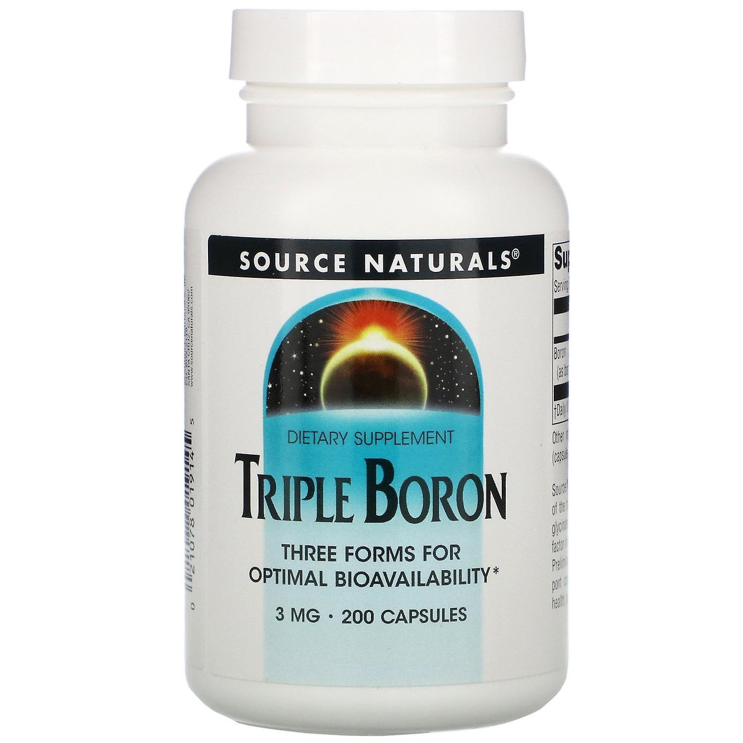 Source Naturals, Triple Boron, 3 mg, 200 Capsules