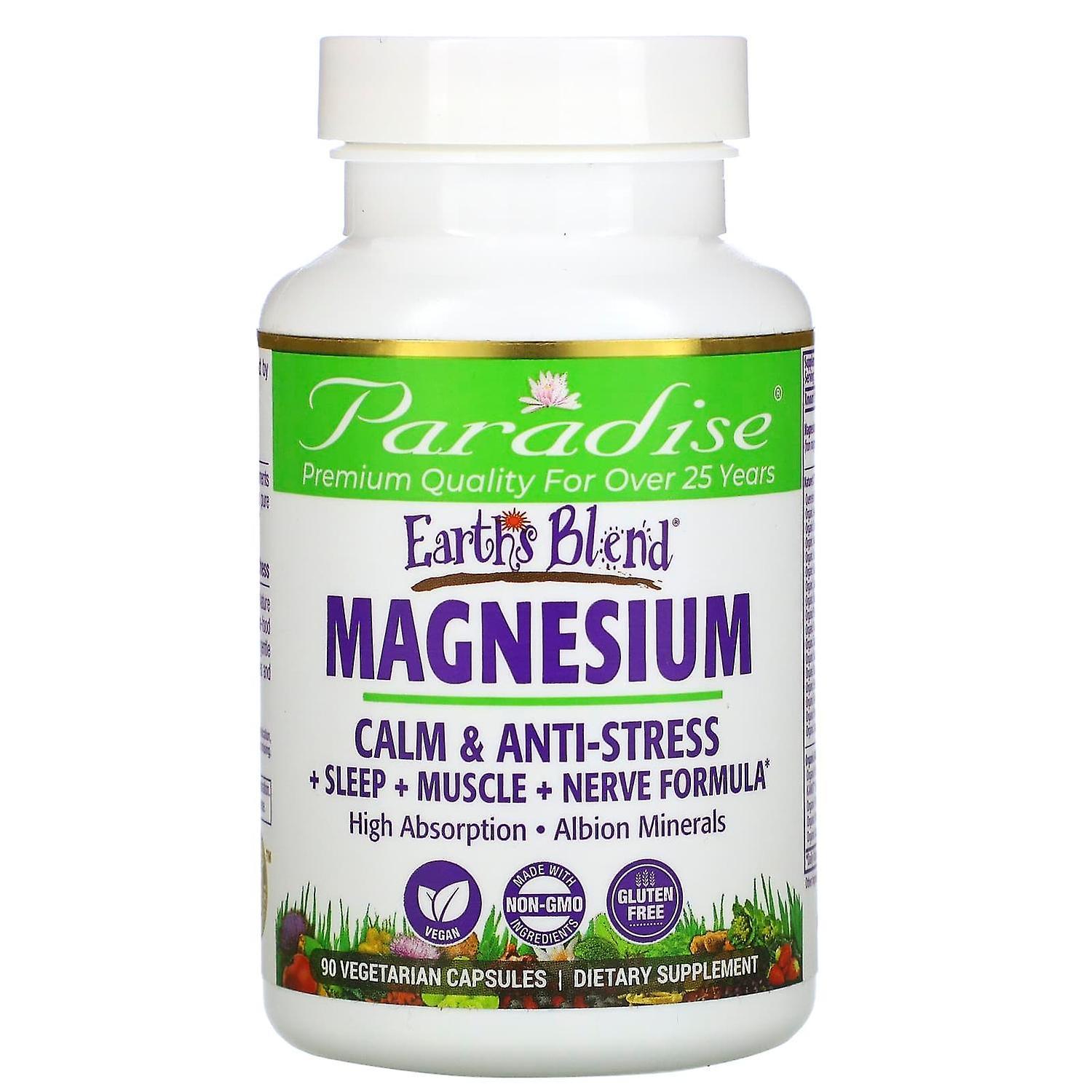 Paradise Herbs, Earth's Blend, Magnesium, 90 Vegetarian Capsules