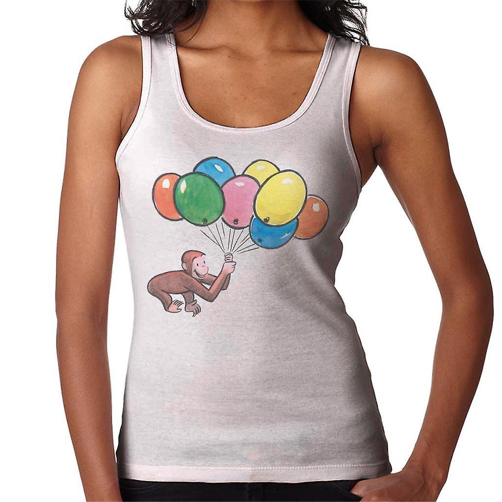 Curious George Holding Balloons Women's Vest White XX-Large