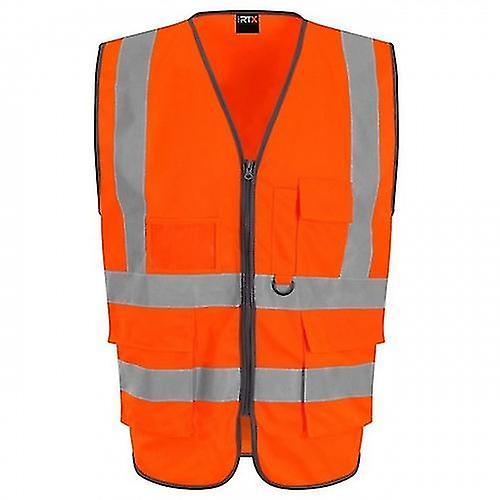 Pro RTX High Visibility Unisex Adults Executive Waistcoat Hi Vis Orange 5XL