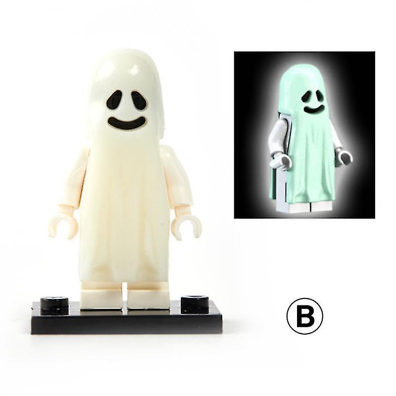 Banmo Ghost Model Action Figures Luminous Building Blocks Toy Halloween Series Building Blocks Horror Minifigure Small Bricks Toys