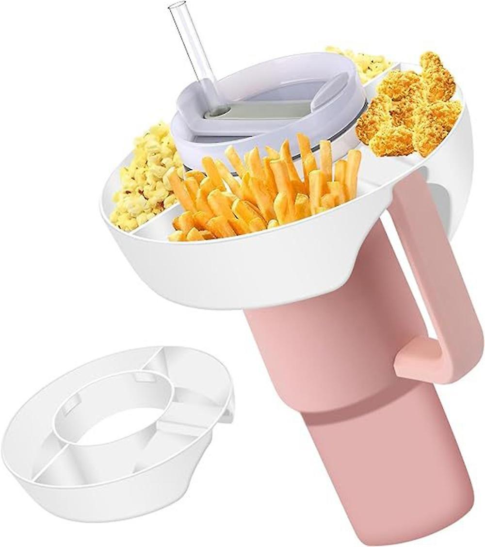 Jielin Stanley Cup 30 Oz Snack Bowl With Handle, Reusable Snack Bowl, Stanley Accessories WHITE