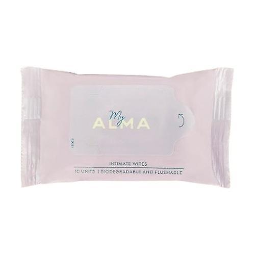 MyAlma Biodegradable intimate wipes made from natural extracts 10 units