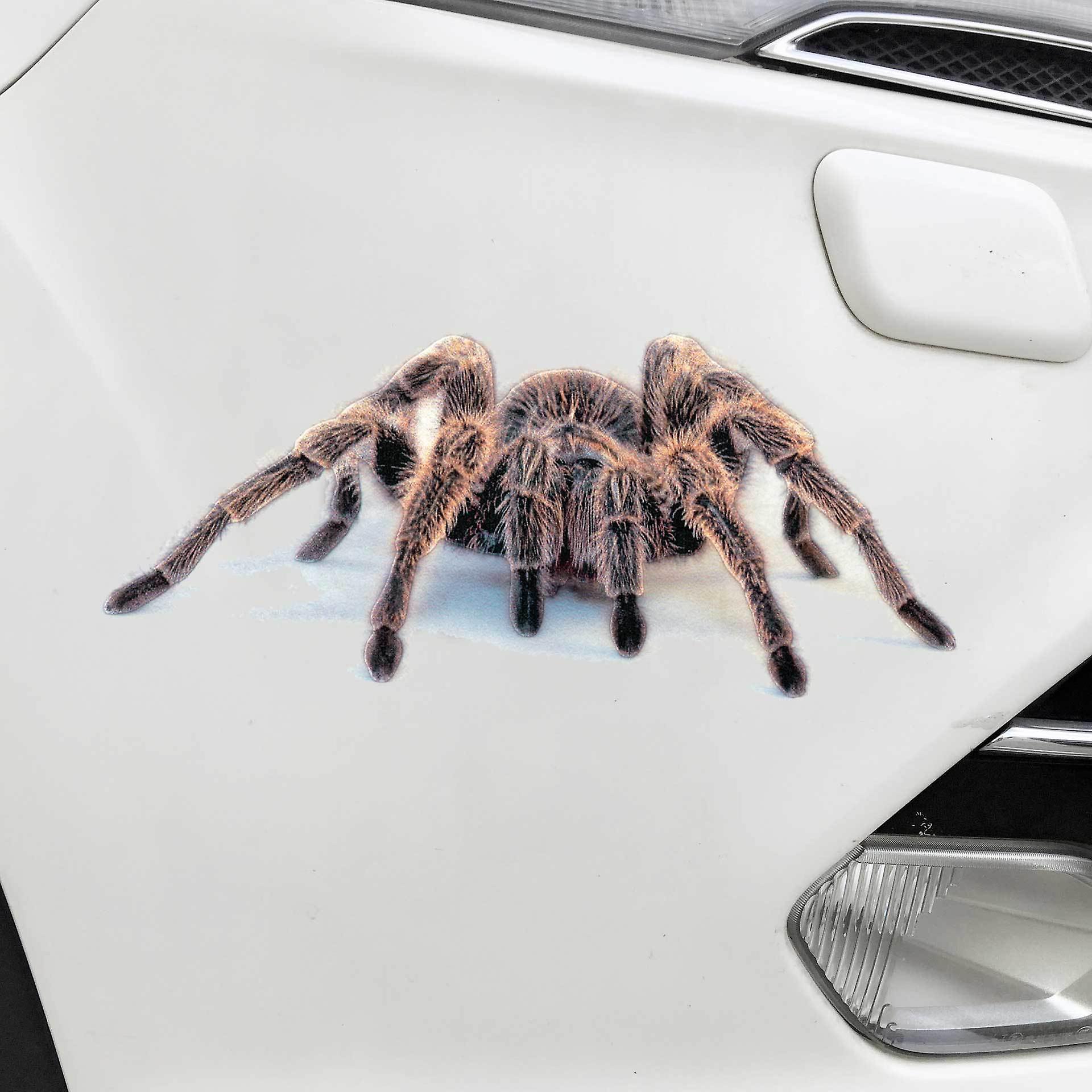 Phwj 3D Car Sticker Simulation Animal Bumper Door Decor Scorpion Spider Lizard Decal - Black Spider