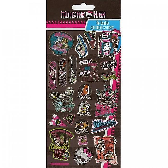 Monster High Logo Stickers Black/Multicoloured One Size