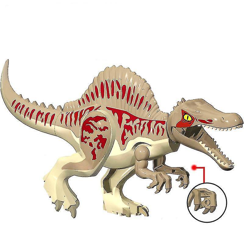 Zhenv 1pc Jurassic Big Size Dinosaur Building Blocks T-rex Quetzalcoatlus Baryonyx Action Figures Kids Toys Gifts Spinosaurus