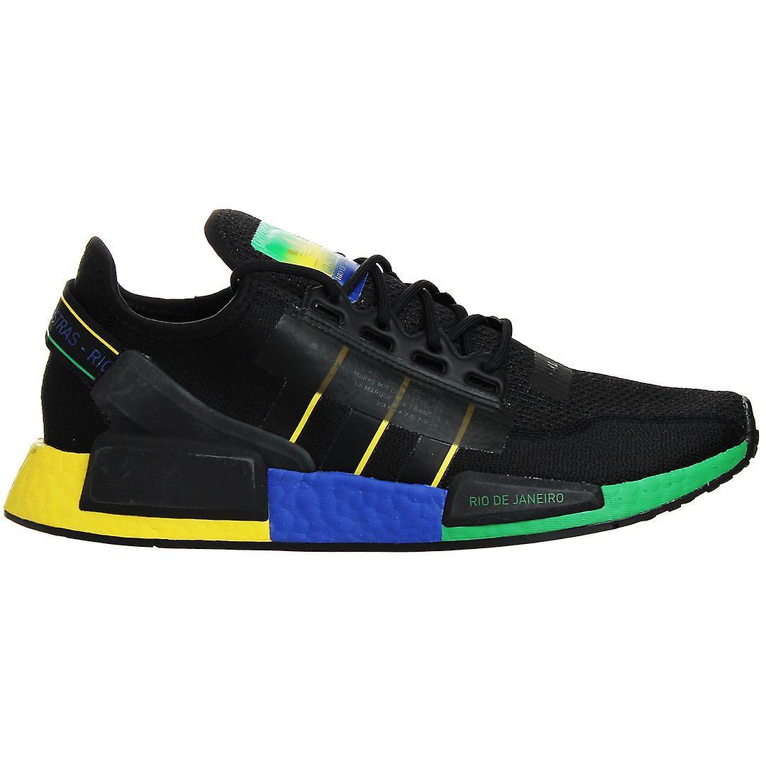 Adidas NMD R1 V2 Rio De Janeiro Black Textile Mens Lace Up Trainers FY1255 UK 10.5 US 11 EU 45 1/3 CM 28