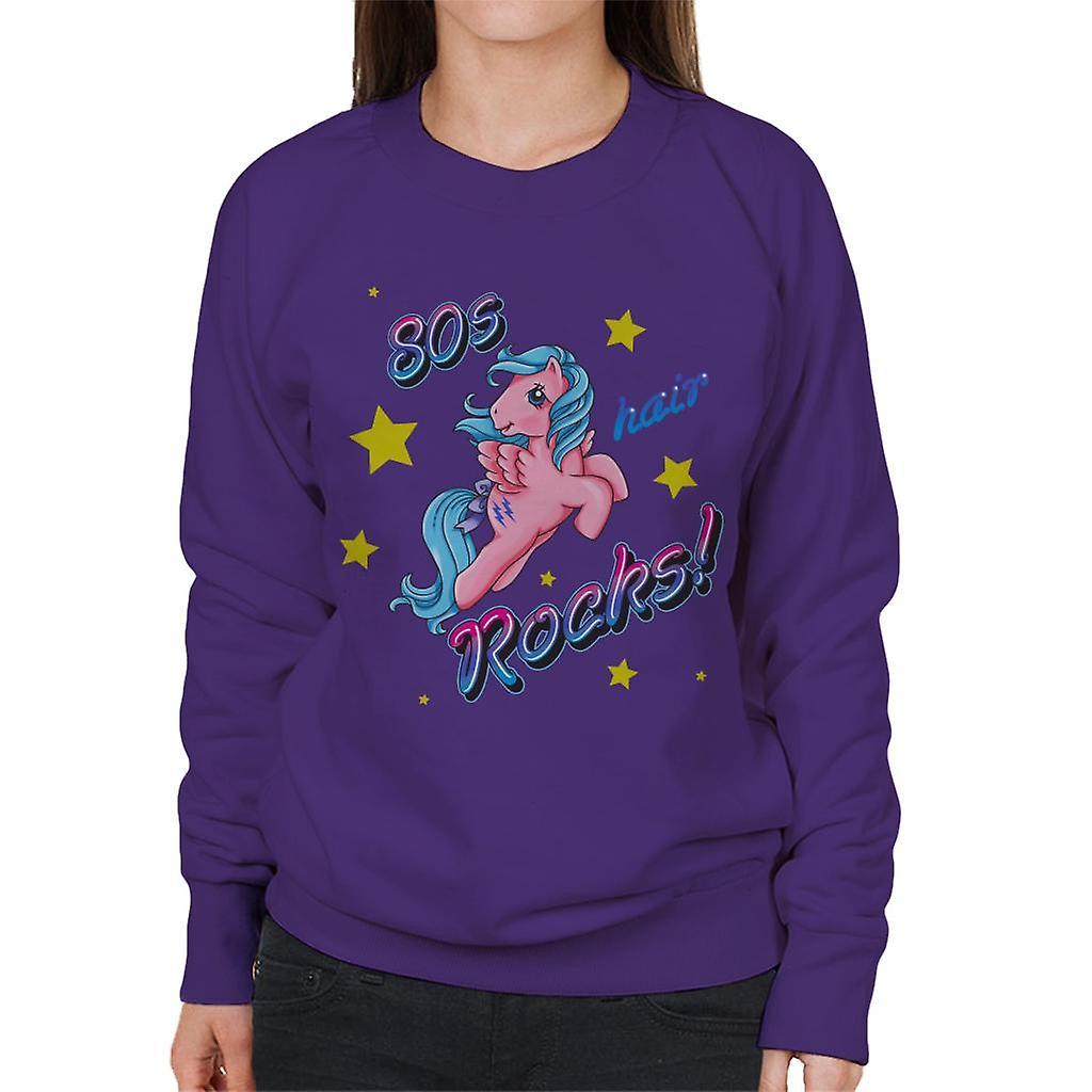 My Little Pony 80s Hair Rocks Women's Sweatshirt Purple X-Large