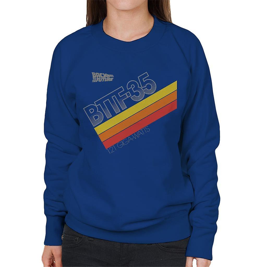 Back to the Future 35th Anniversary 121 Gigawatts Women's Sweatshirt Royal Blue Large