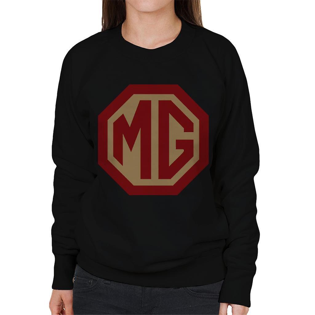 MG Red And Gold Logo British Motor Heritage Women's Sweatshirt Black X-Large