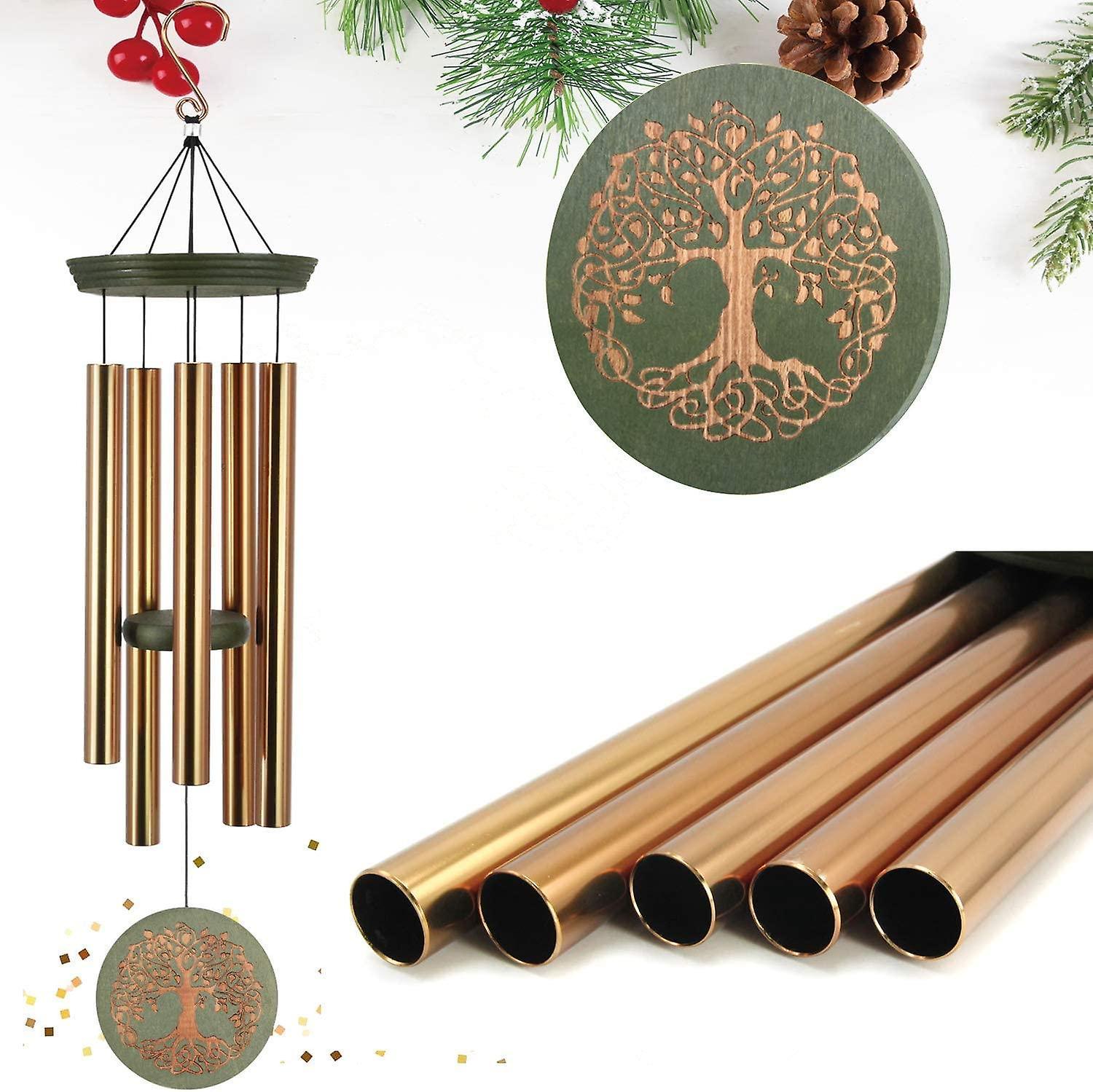 unbrand Wind Chimes Outdoor Deep Tone,36 Inch Large Memorial Windchimes For Loss Of Loved One Engrave Tree O