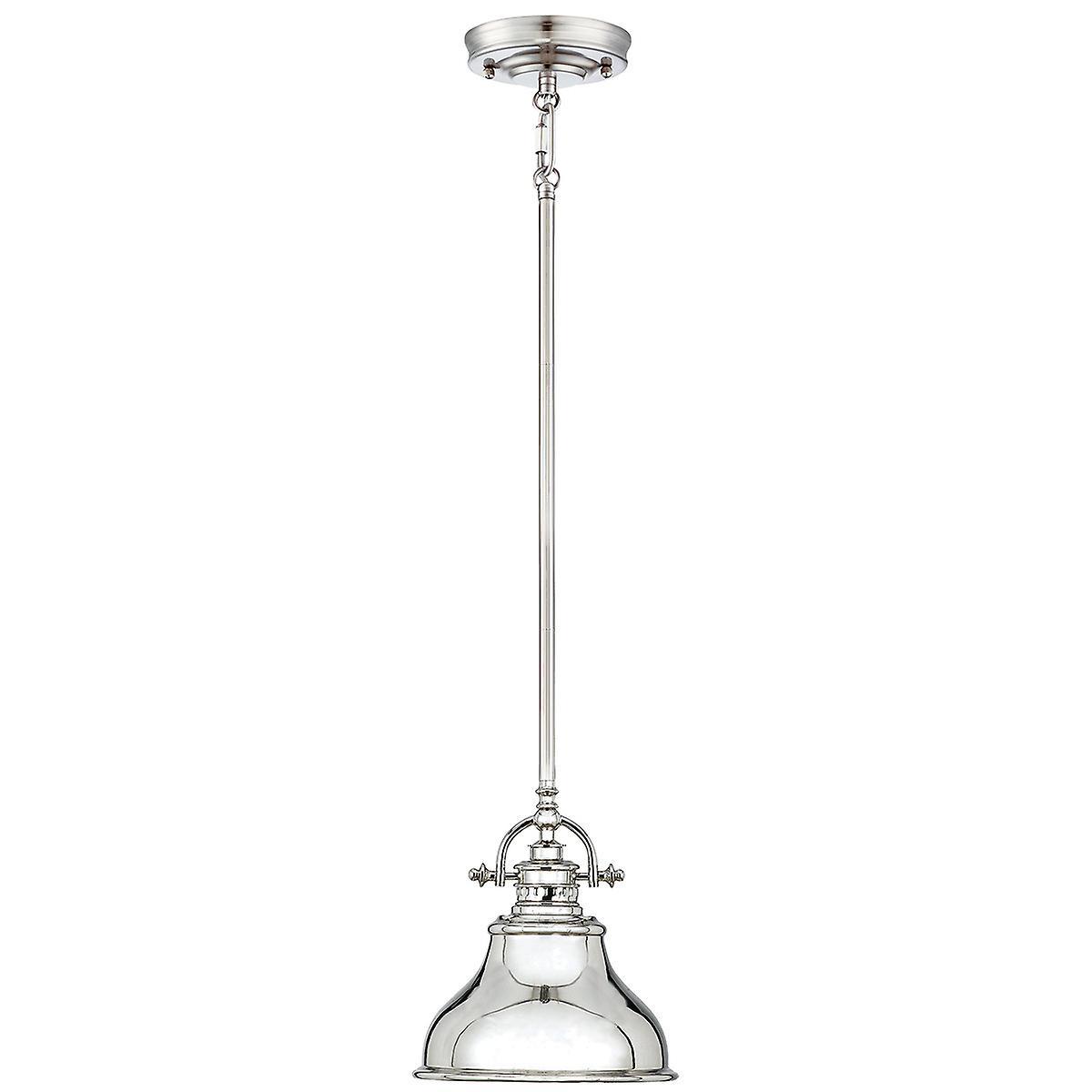 Emery 1 Light Dome Ceiling Mini Pendant Silver E27