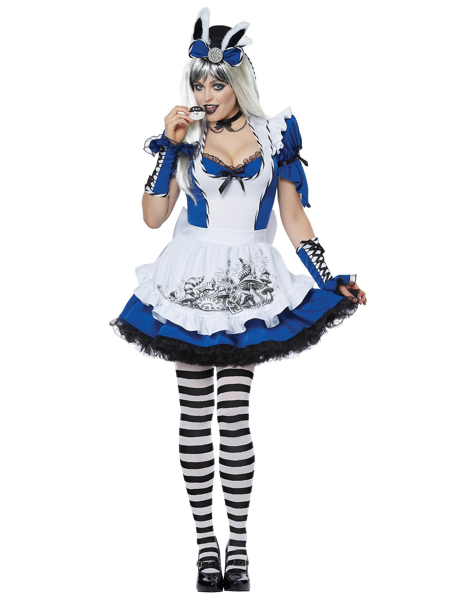 California Costume Collections Mad Alice Adventures in Wonderland Deluxe Rabbit March Hare Womens Costume Blue Small (6-8)