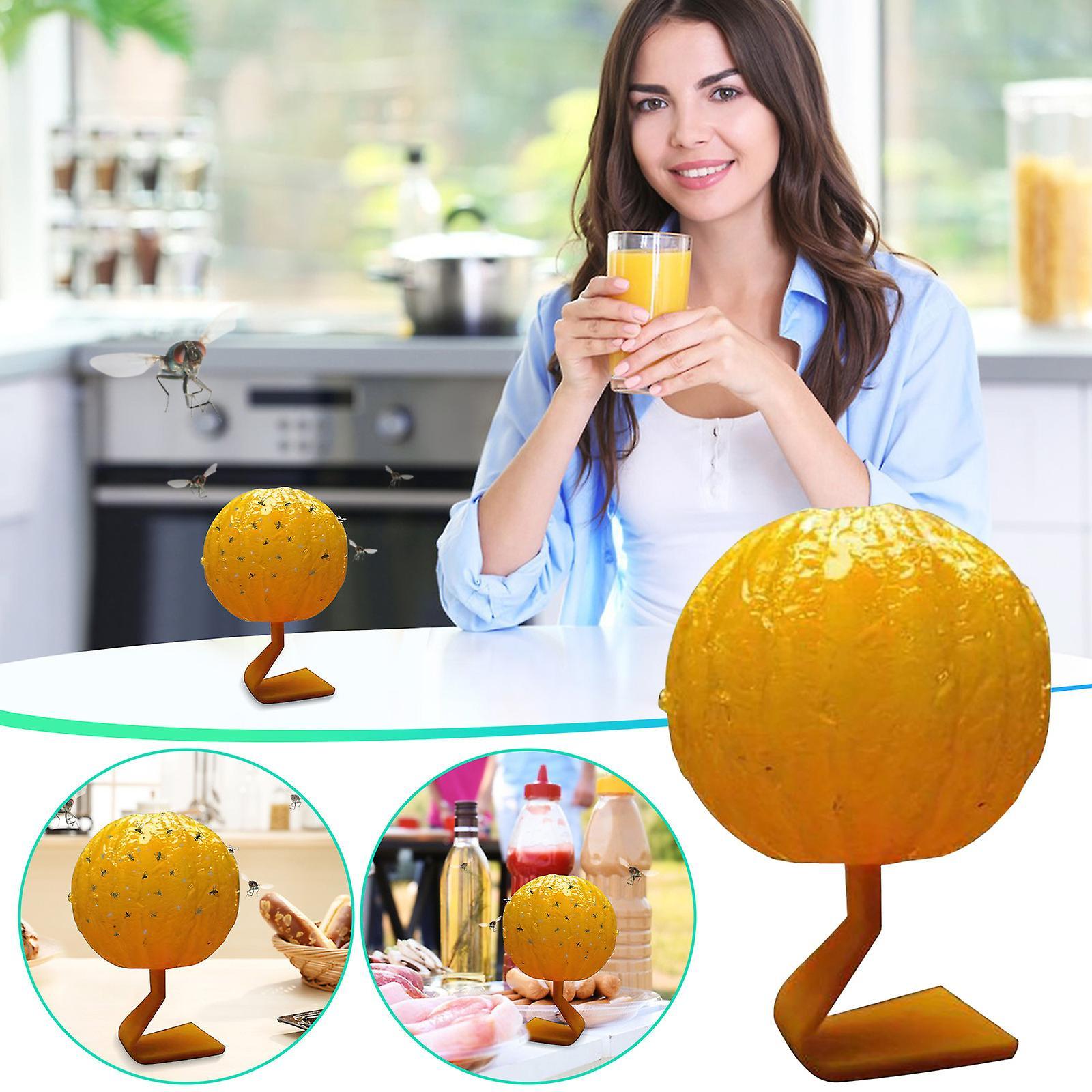 Flye Fruit Fly Trap, Adhesive Trap, Hanging, Fly Catcher, Catching Fruit Orange