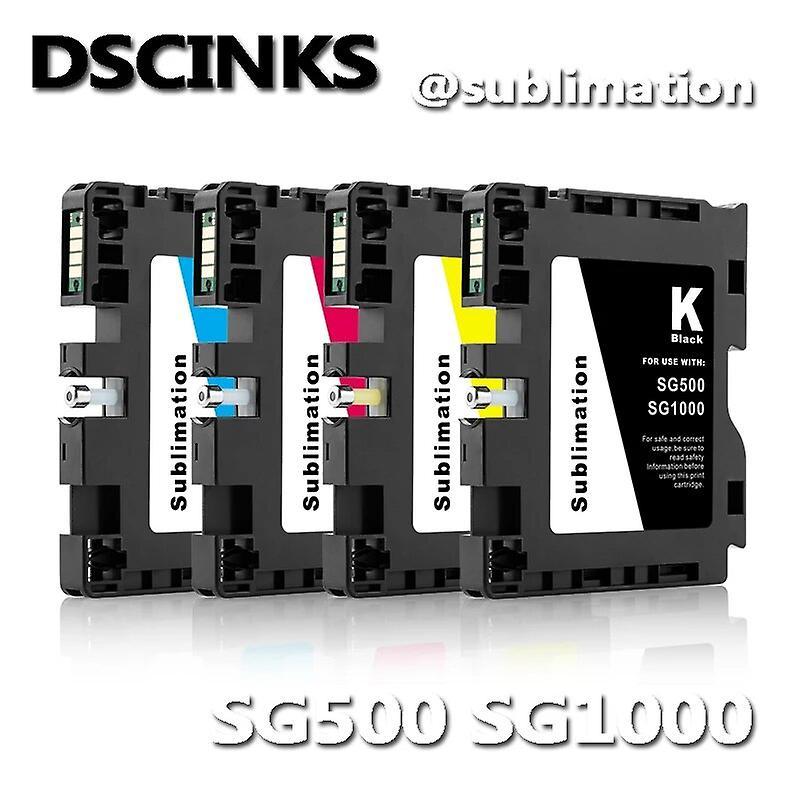 Jiechannel For SAWGRASS SG500 SG1000 No Serial Number Compatible Ink Cartridge With Chip Sublimation Ink Plug And Play 1 set - K C M Y