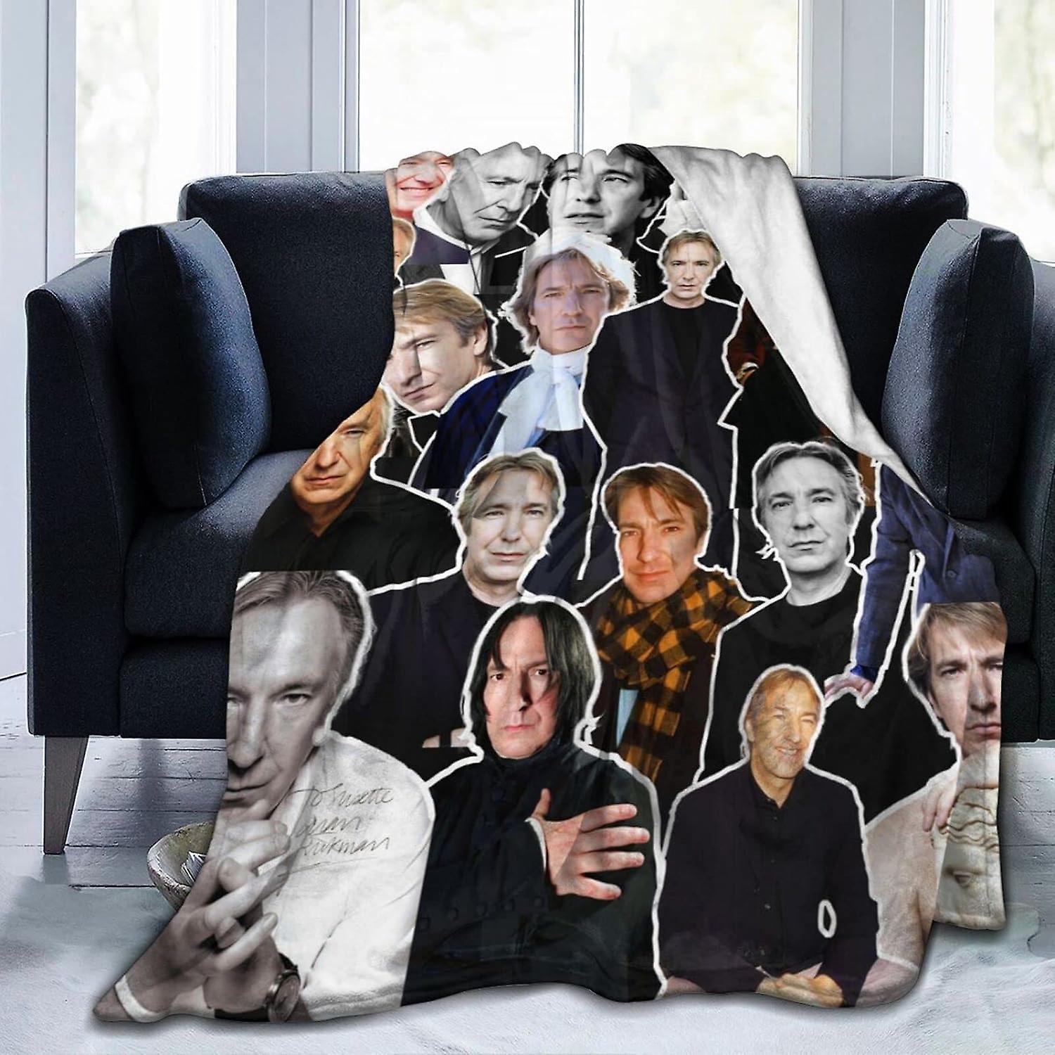 Kerota Blanket Alan Rickman Soft and Comfortable Warm Fleece Blanket for Sofa,Office Bed car Camp Couch Cozy Plush Throw Blankets Beach Blankets 60...