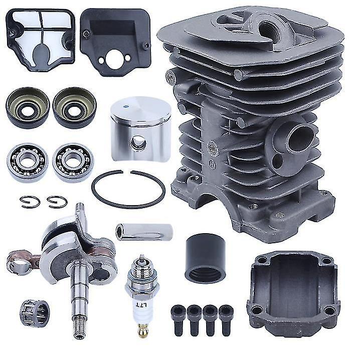 Zuoo 40mm Cylinder + Piston + Crankshaft Kit For Husqvarna 136 137 141 142 Chainsaw With Crankcase Catch Oil Seal