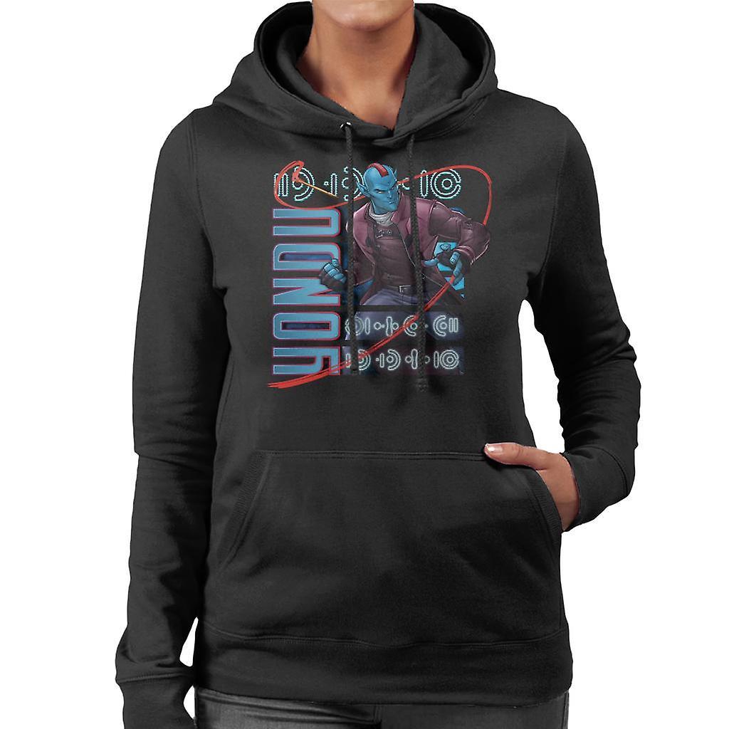 Marvel Guardians Of The Galaxy Cartoon Yondu Women's Hooded Sweatshirt Black XX-Large