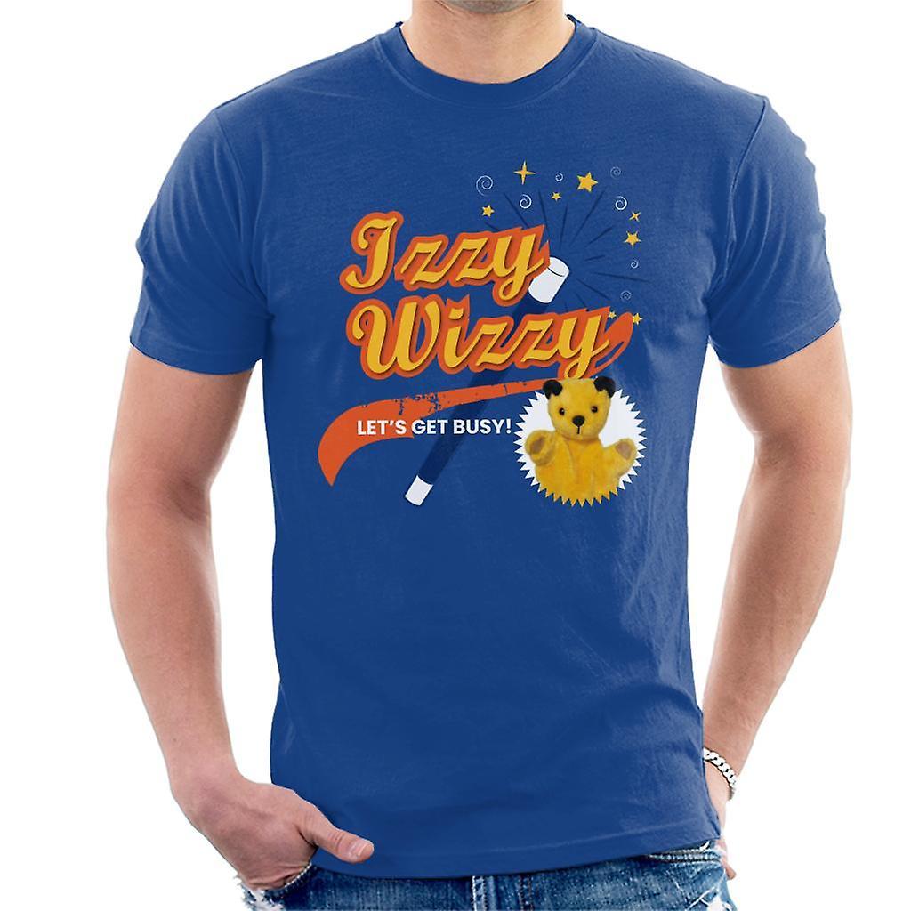 Sooty Magic Wand Izzy Wizzy Let's Get Busy Men's T-Shirt Royal Blue XX-Large