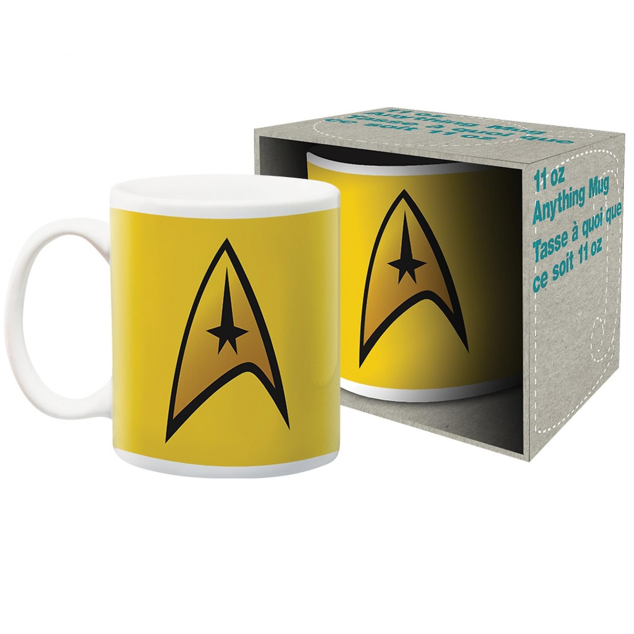 Tv Shows Star Trek Captain Logo Ceramic Mug Multi-Color