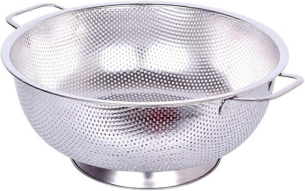 Szyy Stainless Steel Colander - Kitchen Food Strainer with Heavy Duty Handles and Large Stable Ring Base