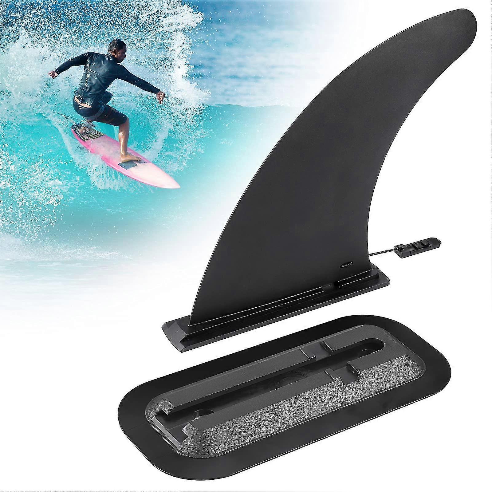 Lycxames 8 Inch Removable Universal Surfboard Sup Fin With Fin Base, Detachable Center Fin Stand Up Paddle Board