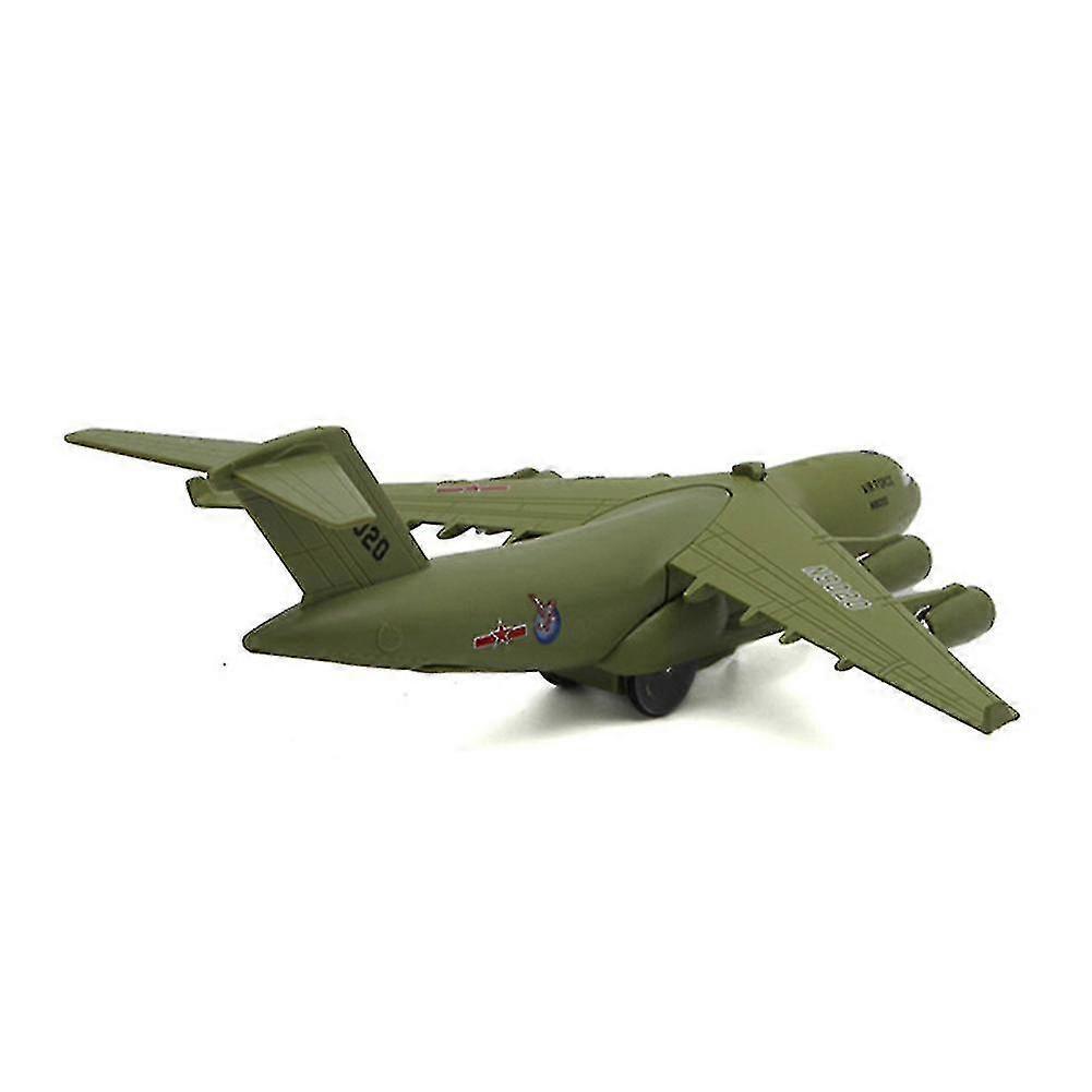 Wiuo Alloy Sound And Light Pullback Aircraft Military Model C17 Overlord Transport Aircraft Fighter Jet Childrens Toy Aircraft Light Green