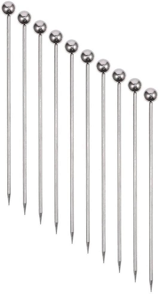 Yuzee 50 Pieces Stainless Steel Cocktail Picks Metal Martini Picks 4.3 Inch