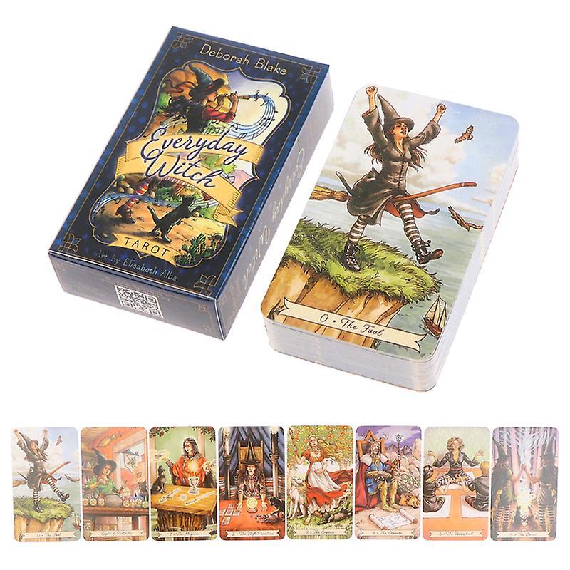 Shanghai Yiting Trading Co Ltd 78Pcs Everyday Witch Tarot Cards Prophecy Divination Deck Party Board Game Tarot SHYTMV One Size