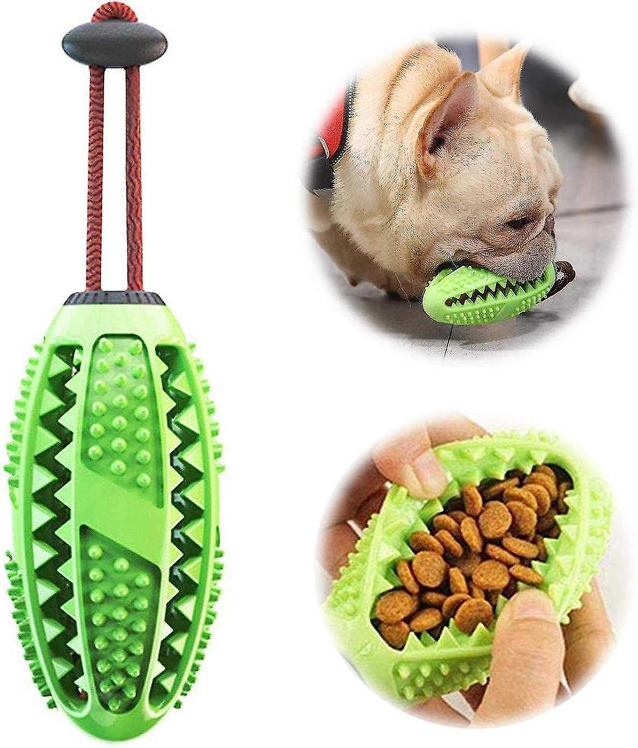 Tianzun Dog Toothbrush Stick Dog Toy Ball Dog Chew Toy For Average Chewers Tough Dog Dental Chew Toy For Dental Care Green