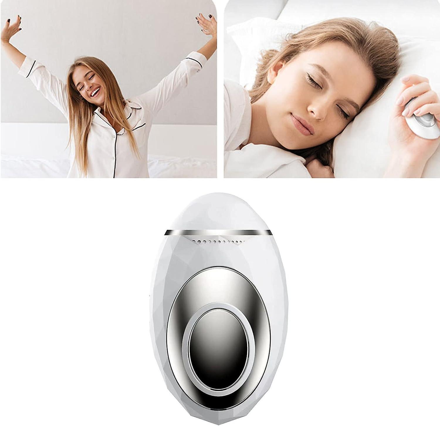 Fongwan Sleep Aid Device, Handheld Sleep Aid Instrument Smart Pulse Sleep Device Anxiety Relief Massage Device Improve Deep Sleep white A