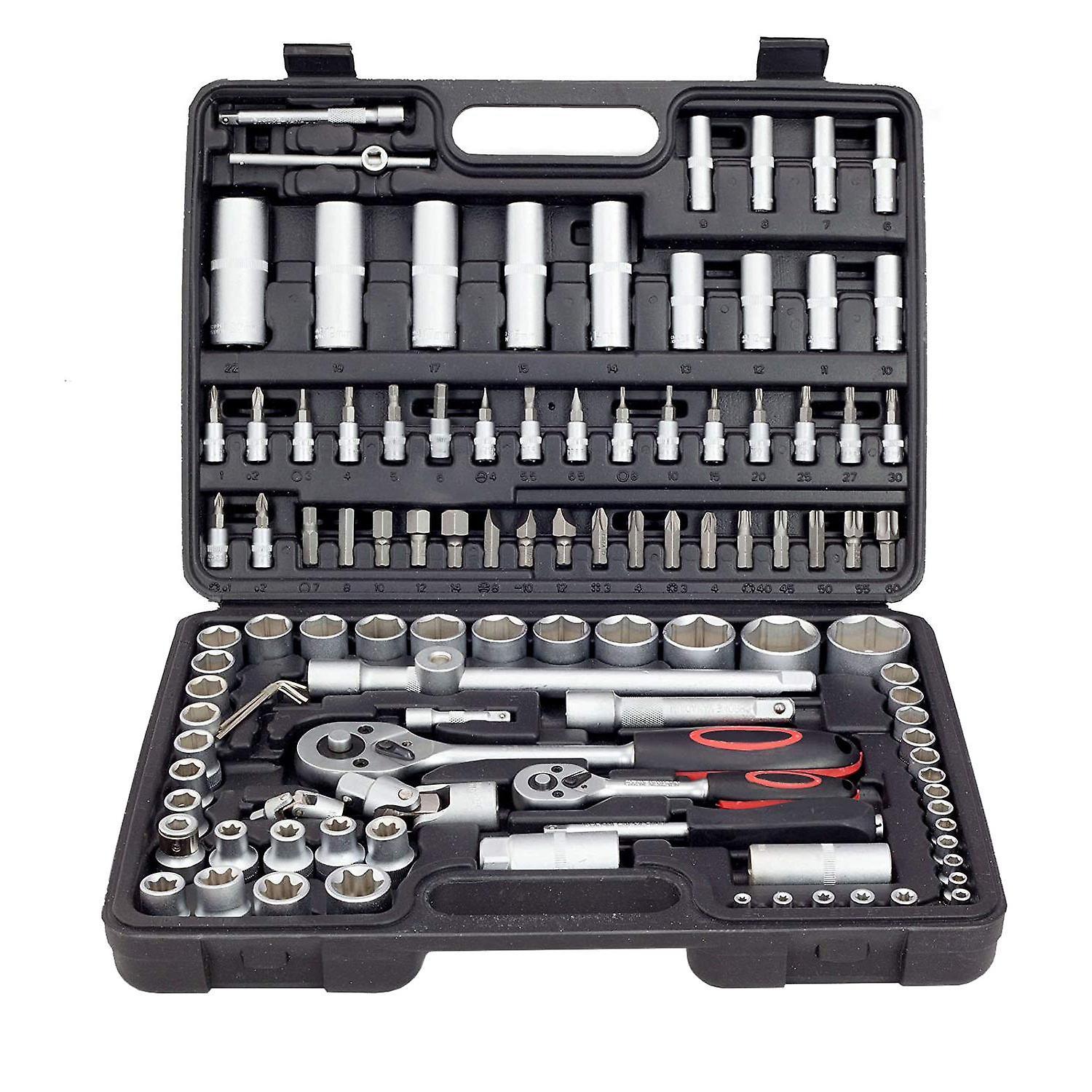 Northix Socket wrench kit with Storage box - 108 Parts